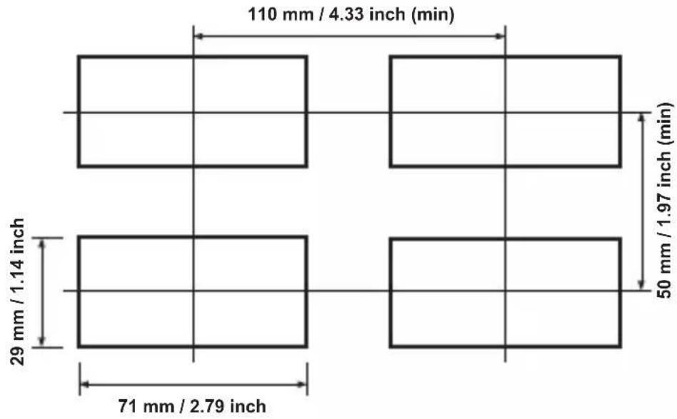 Emko ESM-3722 - Panel Cut-Out - 1