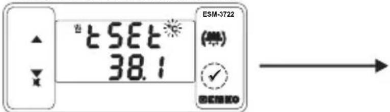Emko ESM-3722 - Ändern und Speichern des Temperatur- und Feuchtigkeitssollwerts - 2
