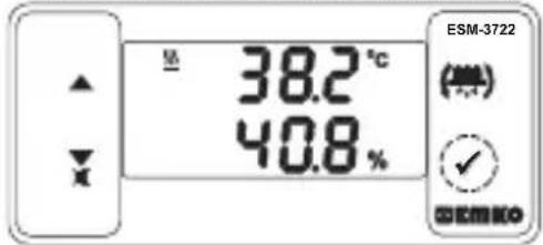Emko ESM-3722 - Modification et enregistrement de la valeur de consigne pour la température et l'humidité - 1