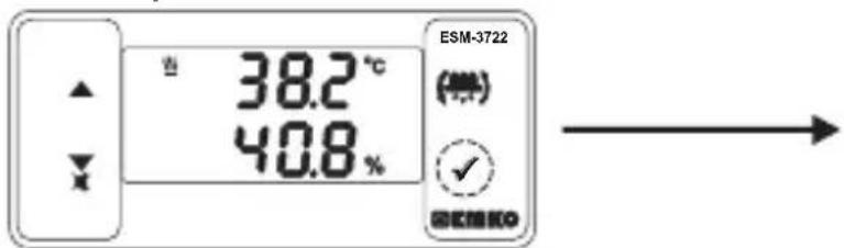 Emko ESM-3722 - Ändern und Speichern des Temperatur- und Feuchtigkeitssollwerts - 1