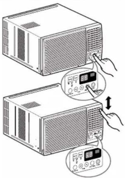 Diagram showing two devices connected to a control panel with directional arrows indicating operation