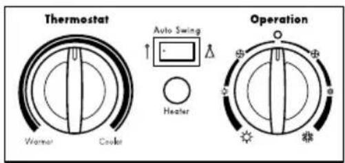 Thermostat Warner Cooler Auto Swing Heater Operation