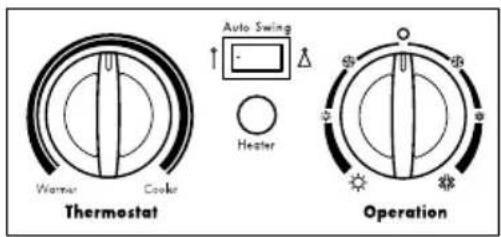 Warner Cooker Thermostat Auto Swing Heater Operation
