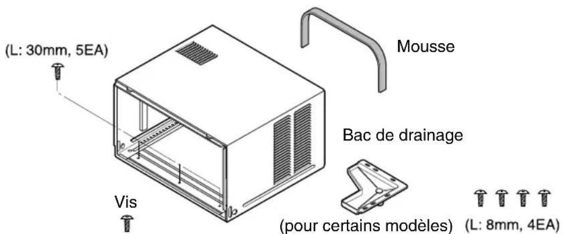 (L: 30mm, 5EA) Vis Mousse Bac de drainage (pour certains modèles) (L: 8mm, 4EA)