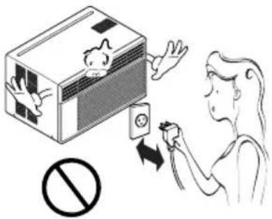 Illustration showing a person using a device to stop a car, with a prohibition symbol below.