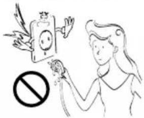 Illustration showing a person holding a phone with a 'No' symbol below, indicating no smoking or no smoking.