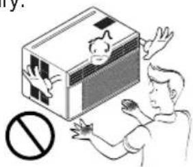 Illustration showing a person reacting to a medical device with a prohibition symbol below, indicating no protection or absence of any other substance.