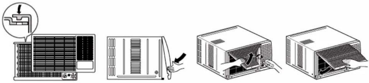 LG W246BC - Comment replacer la grille avant dans le boîtier - 1