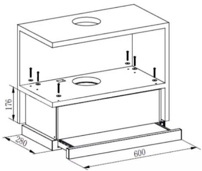 CANDY CBT625/2X/1/4U - INSTALLATION (sur un meuble) - 3