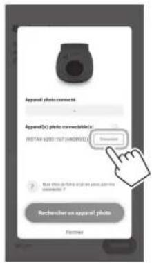FUJIFILM Instax Pal - Quand un appareil photo est détecté, appuyez sur [Connector]. - 1