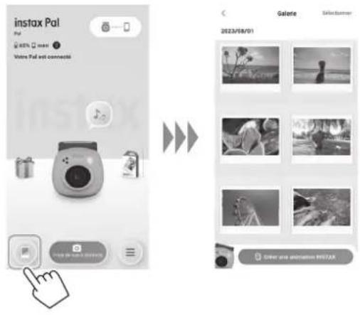 FUJIFILM Instax Pal - Appuyez sur « Galerie ». - 1