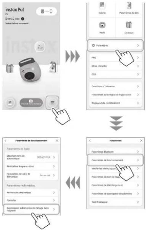 FUJIFILM Instax Pal - Enregistrement des images transférées vers l'application sur l'appareil photo - 1