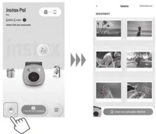 FUJIFILM Instax Pal - Appuyez sur « Galerie ». - 1