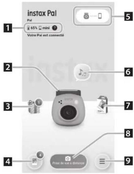 FUJIFILM Instax Pal - Écran sur l'application - 1