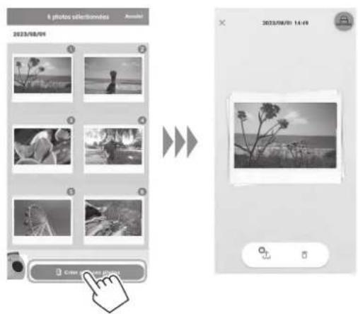 FUJIFILM Instax Pal - Appuyez sur [Créer avec ces photos]. - 1