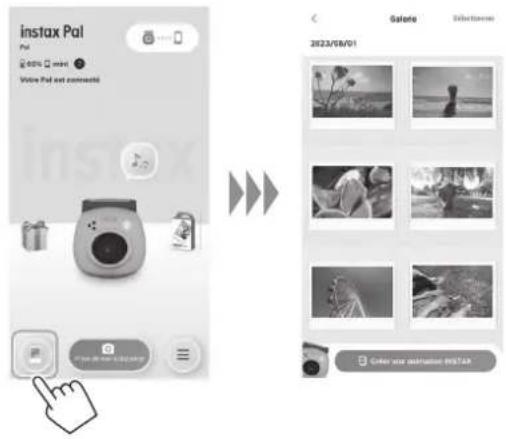 FUJIFILM Instax Pal - Appuyez sur « Galerie ». - 1