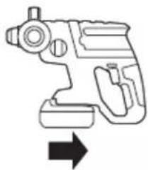 RIBIMEX PRBAT20/PERFPRO - Inserting and removing the battery - 1