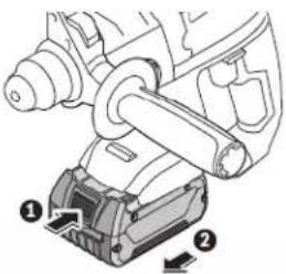 RIBIMEX PRBAT20/PERFPRO - Inserting and removing the battery - 2