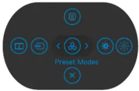 DELL U2724D - Utilisation du Lanceur de menu - 1