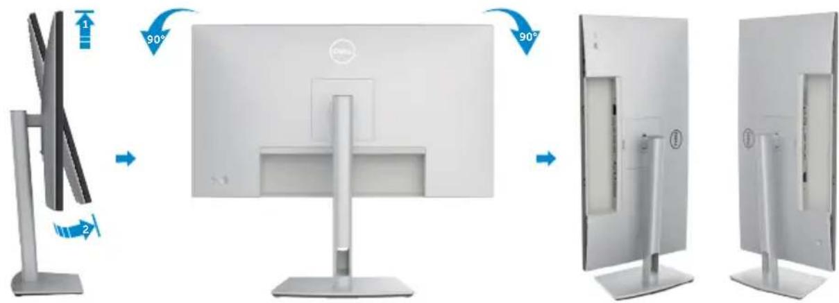 DELL U2724D - Rotation de l'affichage - 1