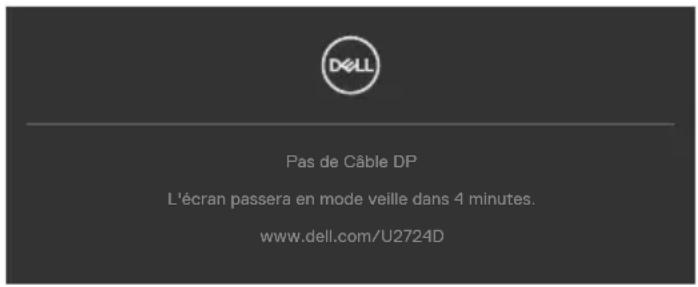 DELL U2724D - Messages d'alerte OSD - 10