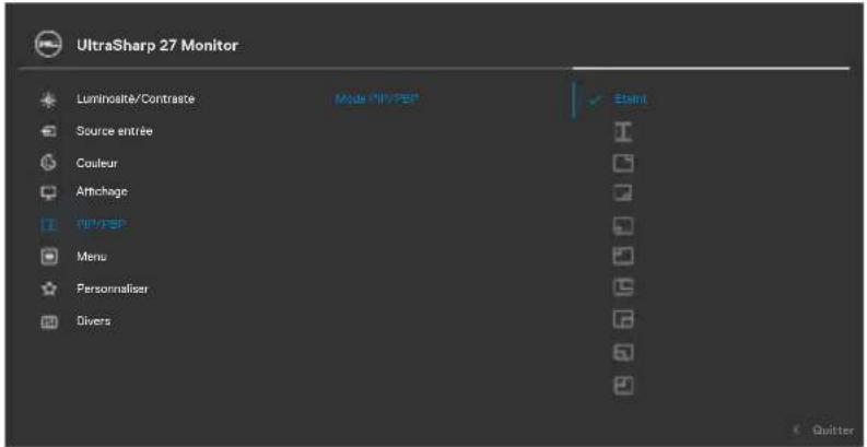 DELL U2724D - sous-menus - 1