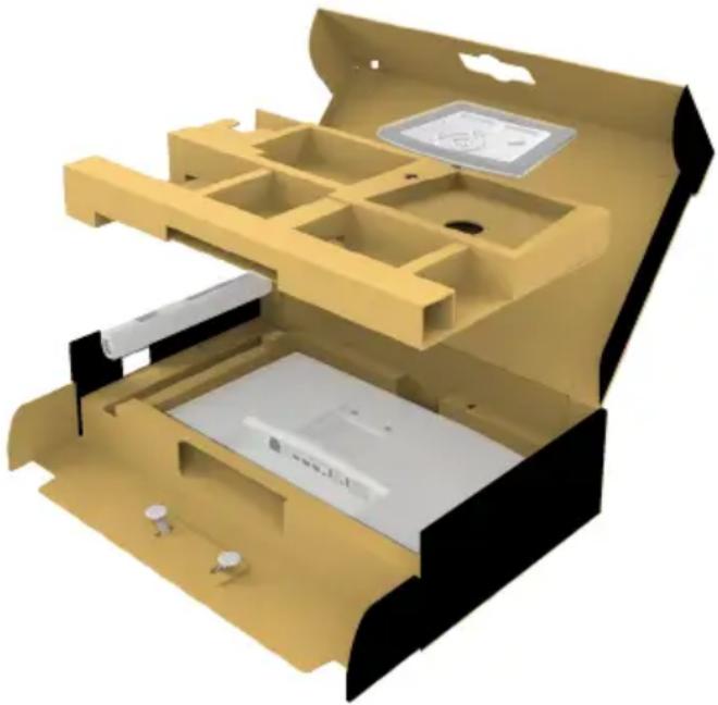DELL U2724D - Pour fixer le socle du moniteur : - 1