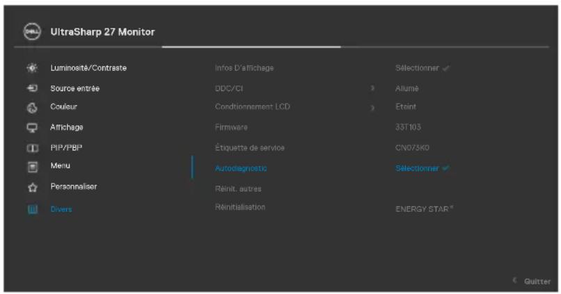 DELL U2724D - Diagnostics intégrés - 1