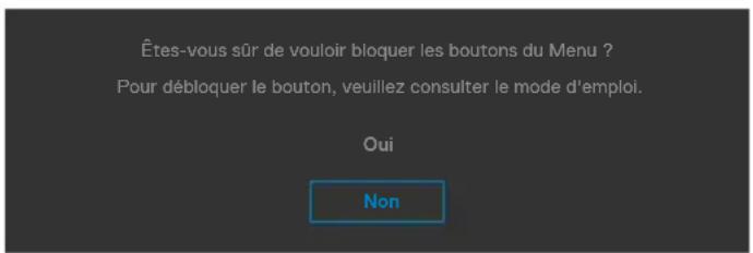 DELL U2724D - Utilisez le menu Verrouillage pour verrouiller le(s) bouton(s) - 2