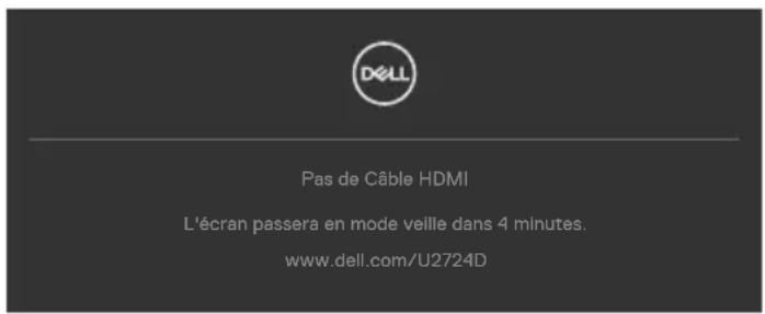 DELL U2724D - Messages d'alerte OSD - 11