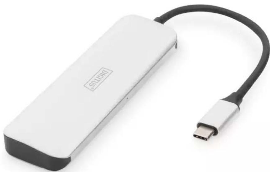 Digitus DA-70242-1 - Concentrador de 4 puertos USB-C™ con PD - 1