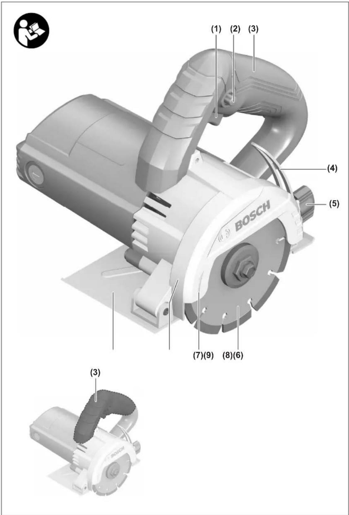 (1) (2) (3) (4) (5) BOSCH (6) (7)(9) (8)(6) (3) BOSCH