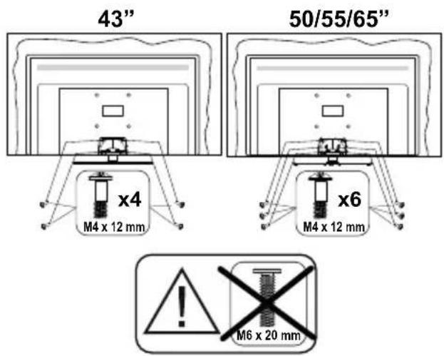 PANASONIC TX-50MX700E - Montage der Standfüße - 3