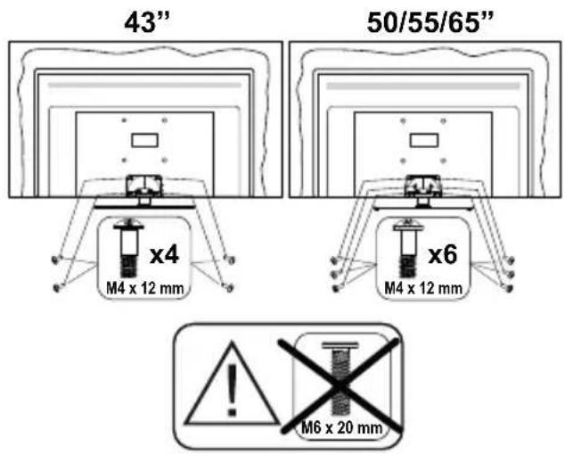 PANASONIC TX-50MX700E - Сглобяване на пиедестала - 3