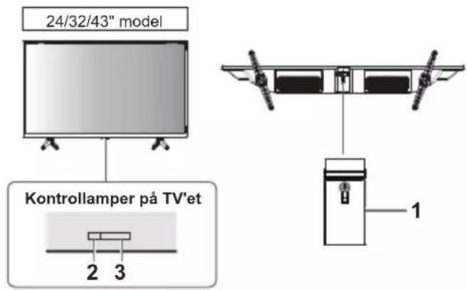 PANASONIC TX-24MSW504 - Betjening af TV'ets knapper - 1