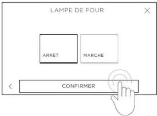 Fisher & Paykel RIV3-486 - Allumer ou éteindre la lampe du four - 3