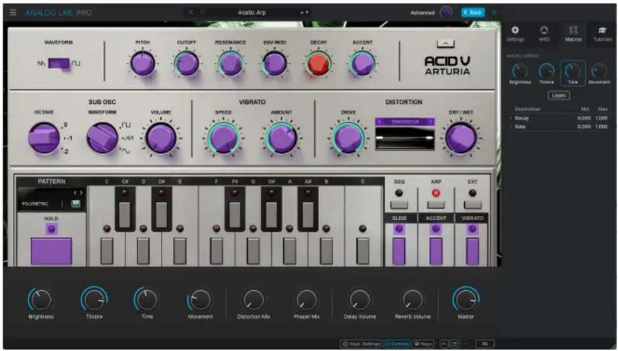 Arturia Analog Lab Pro - Assigner des paramètres à une macro - 1