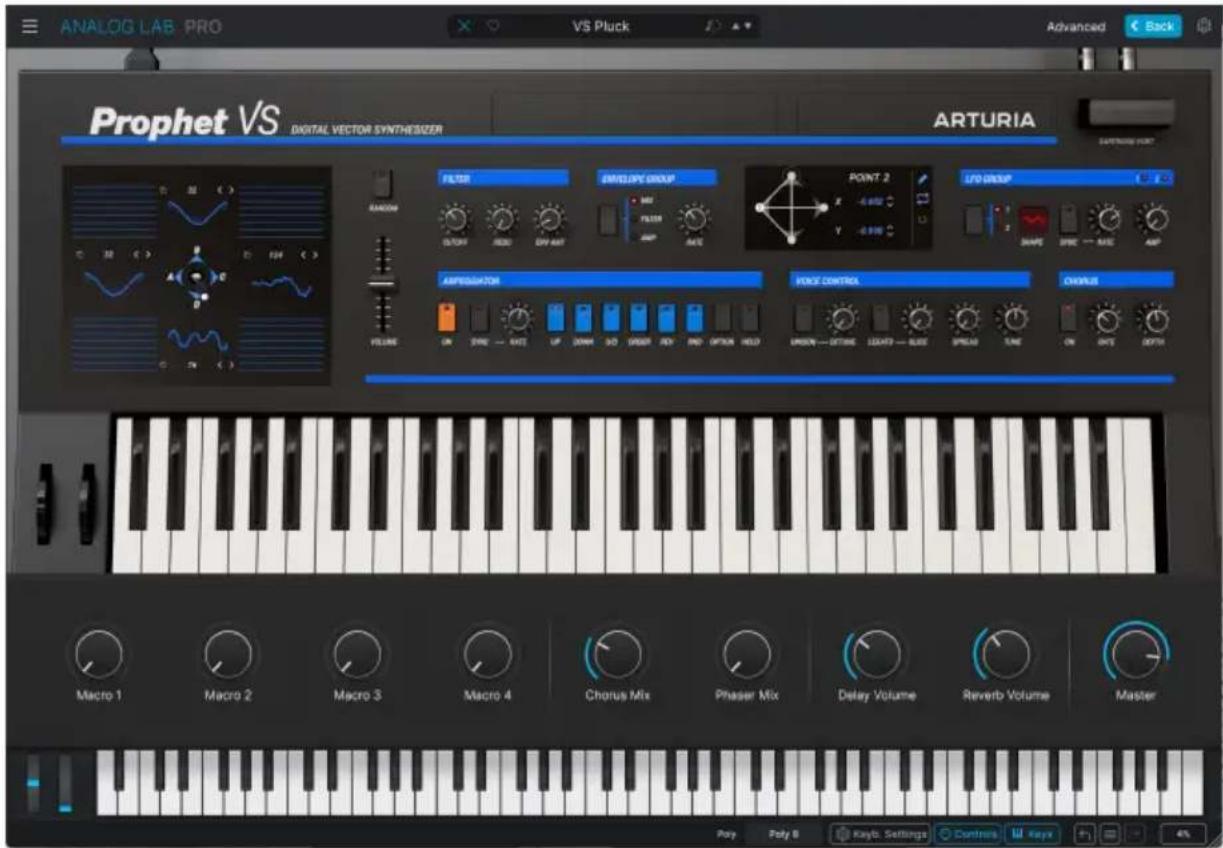 Arturia Analog Lab Pro - Vue Instrument - 1