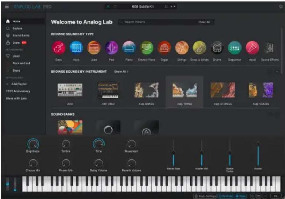 Arturia Analog Lab Pro - Travailler en vue Library - 1