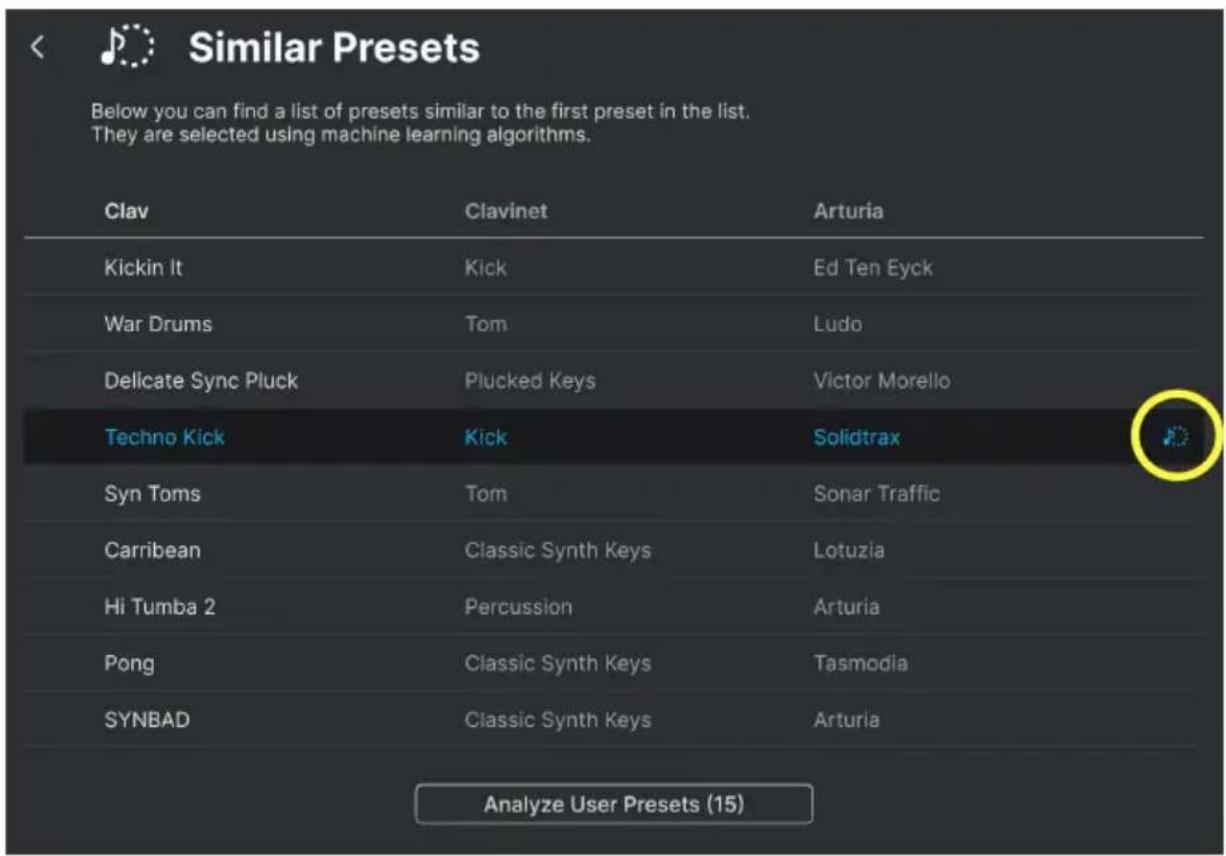 Arturia Analog Lab Pro - Similar Presets - 2