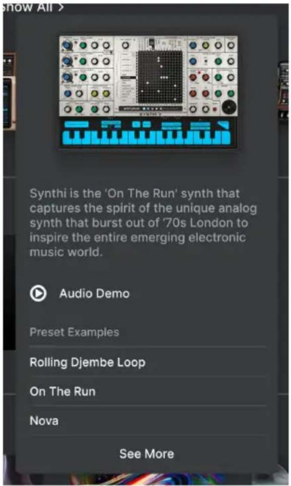 Arturia Analog Lab Pro - Browse Sounds by Instrument - 1