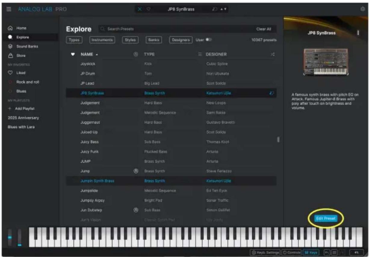 Arturia Analog Lab Pro - Vue Studio - 2