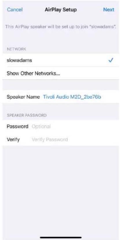 TIVOLI AUDIO Model Two Digital - Apple AirPlay 2 를 통한 Wi-Fi 설정 - 2