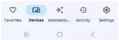 Favorites Devices Automatio... Activity Settings