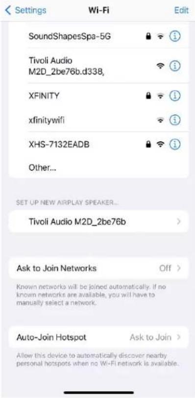 TIVOLI AUDIO Model Two Digital - 使用 Apple AirPlay 2 设置 Wi-Fi - 1