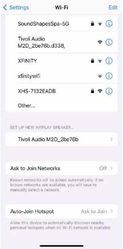 TIVOLI AUDIO Model Two Digital - Apple AirPlay 2 での Wi-Fi セットアップ - 1