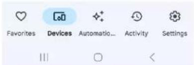Favorites Devices Automatic Activity Settings