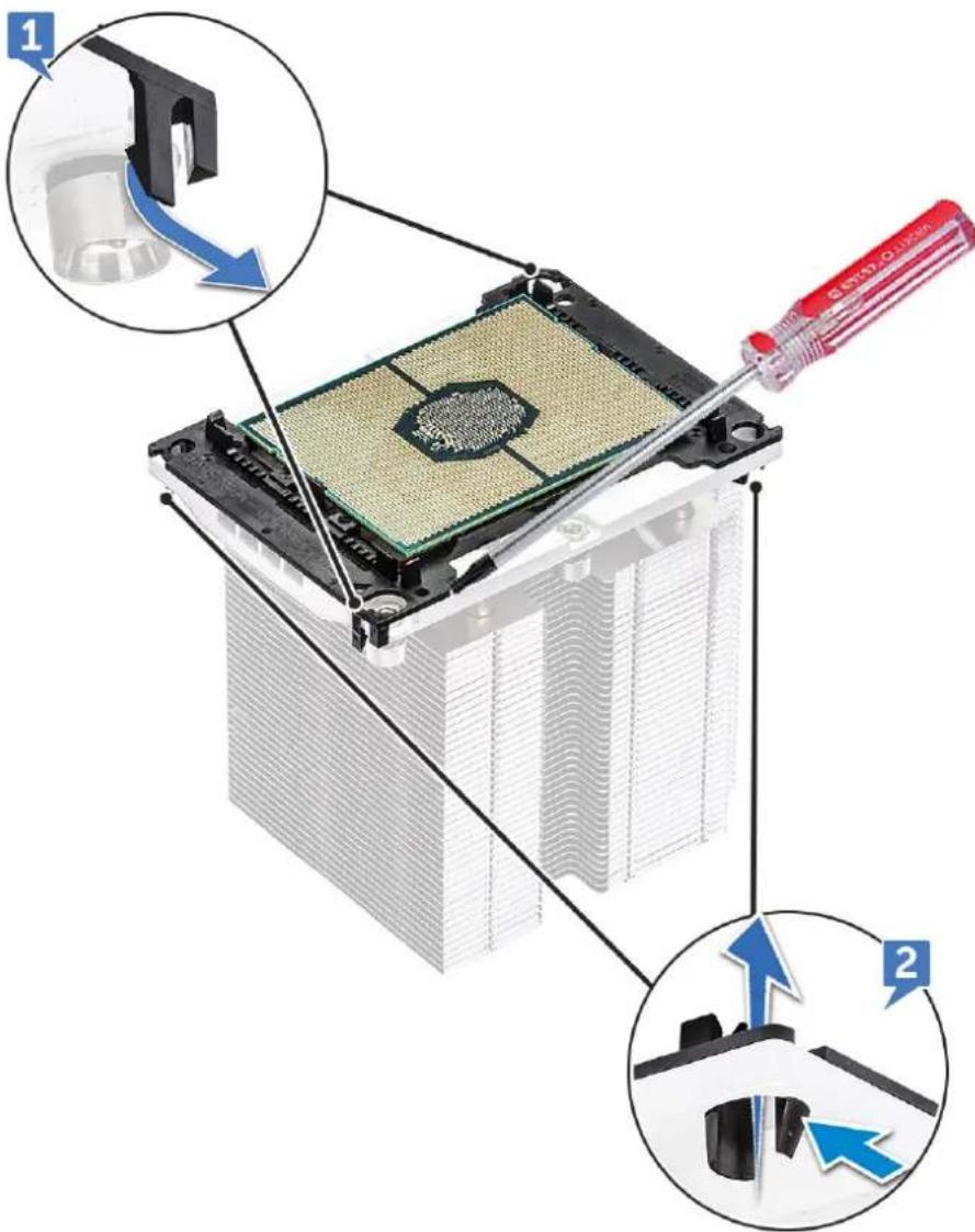 DELL Precision 7920 Tower - Αφαίρεση της CPU - 1