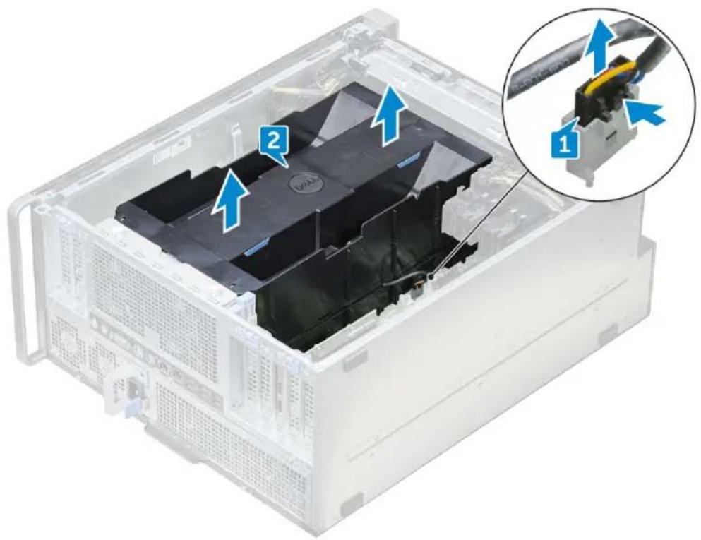 DELL Precision 7920 Tower - Αφαίρεση του περιβλήματος διοχέτευσης αέρα - 1