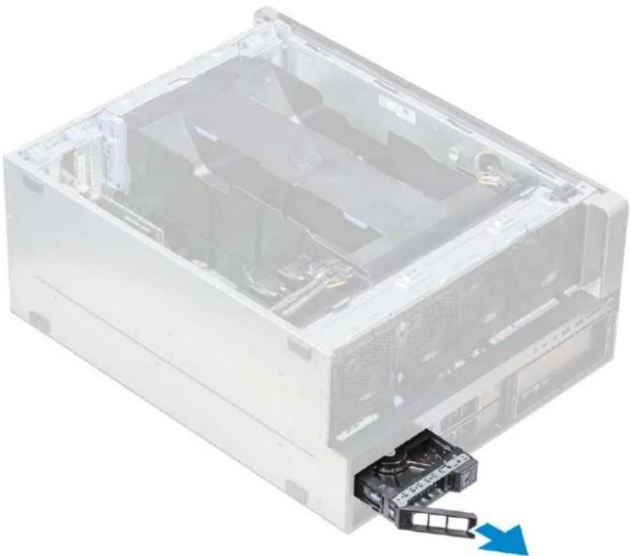 DELL Precision 7920 Tower - Αφαίρεση του φορέα μονάδας σκληρού δίσκου - 2